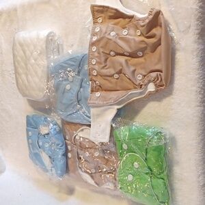 Diaper covers and liners 5 cover 6 liners all new baby boy or girl diapers